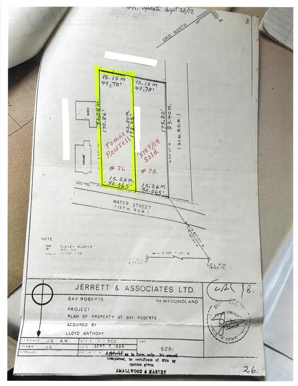 71 WATER STREET, BAY ROBERTS, Newfoundland, Canada A0A 1G0, ,1 BathroomBathrooms,Residential,Reduced,WATER STREET,5907