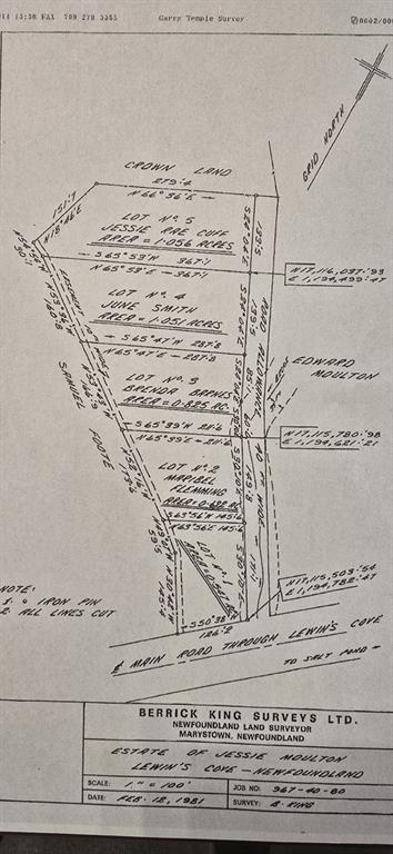 100C MAIN STREET, LEWIN'S COVE, Newfoundland, Canada A0E 2G0, ,Residential,For Sale,MAIN STREET,5915