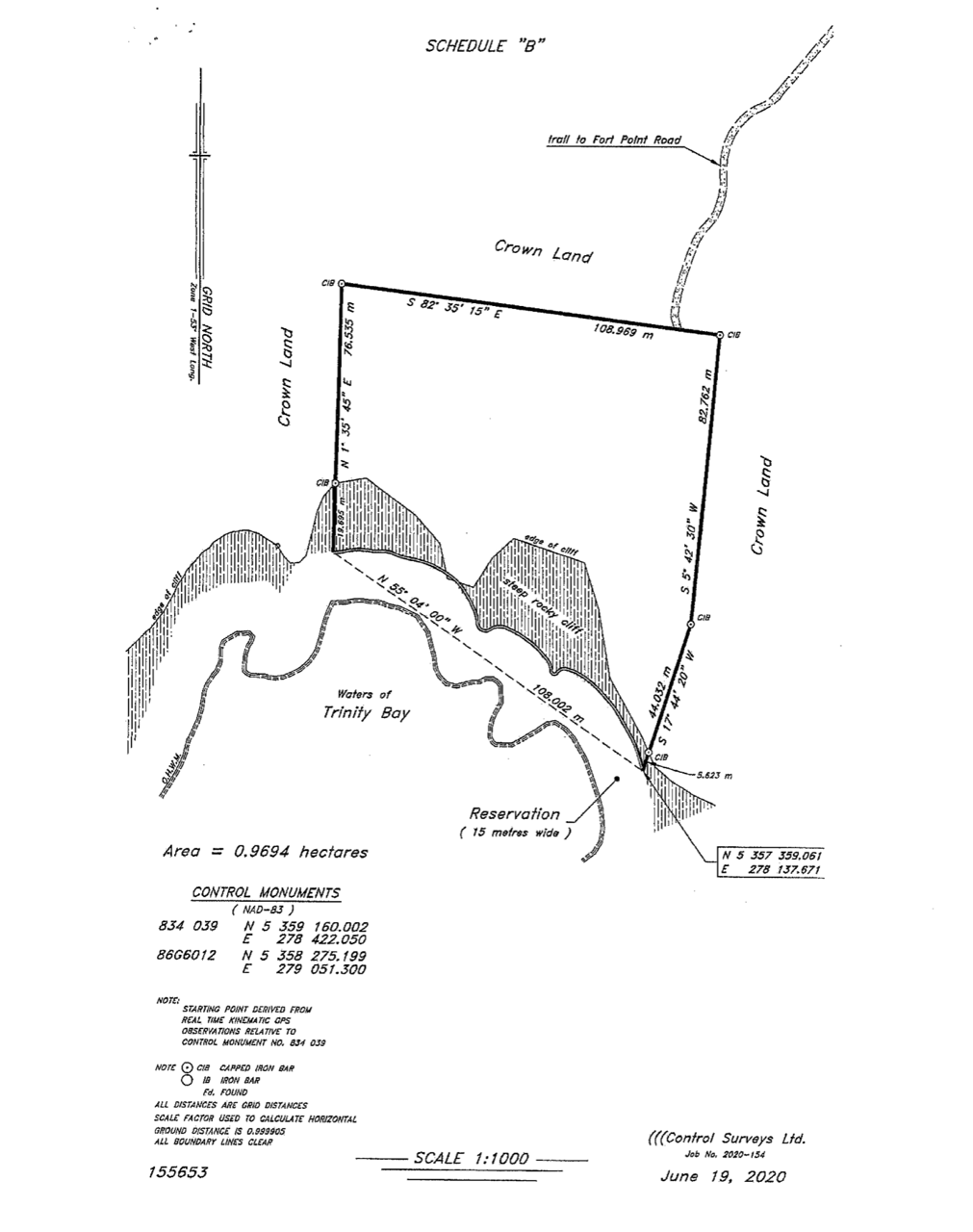 0 (B) FORT POINT ROAD, TRINITY, Newfoundland, Canada A0C 2S0, ,0,Land,For Sale,FORT POINT ROAD,6086