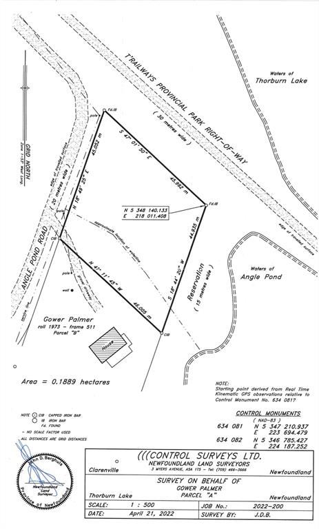 LOT 1 ANGLE POND ROAD, THORBURN LAKE, Newfoundland, Canada A0C 2G0, ,0,Residential,For Sale,ANGLE POND ROAD,6196